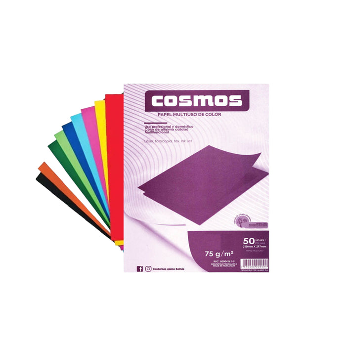 Alamo Papel Multiuso Tamaño Carta A Colores X 50 Unidades