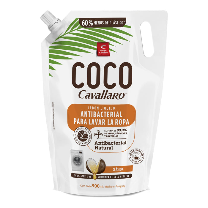 Jabón Liquido Cavallaro Para Ropa Coco Clásico Doypack  X 900Ml