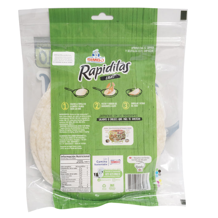 Bimbo Tortillas Rapiditas Light X 310G
