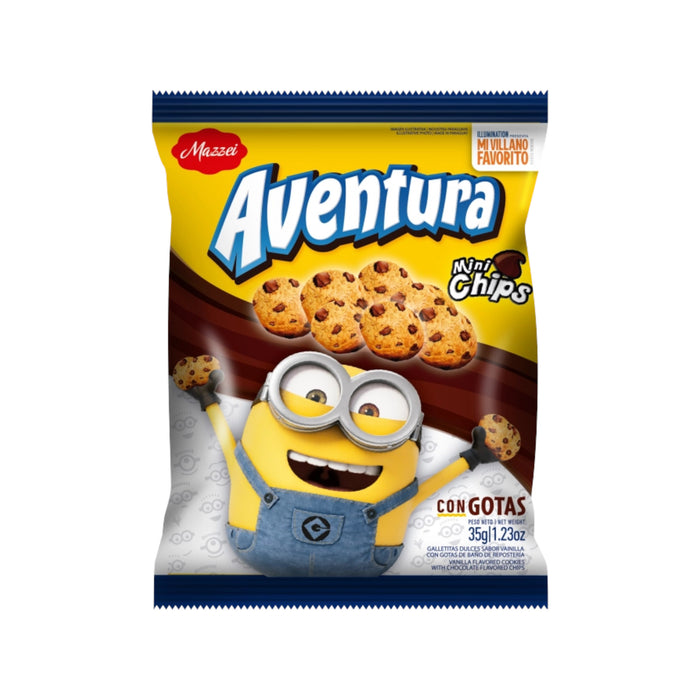 Galletas Aventura Mini Chips Dulces Sabor Vainilla X 35G