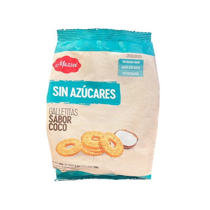 Galletitas Mazzei Sin Azúcares Sabor Coco X 150G