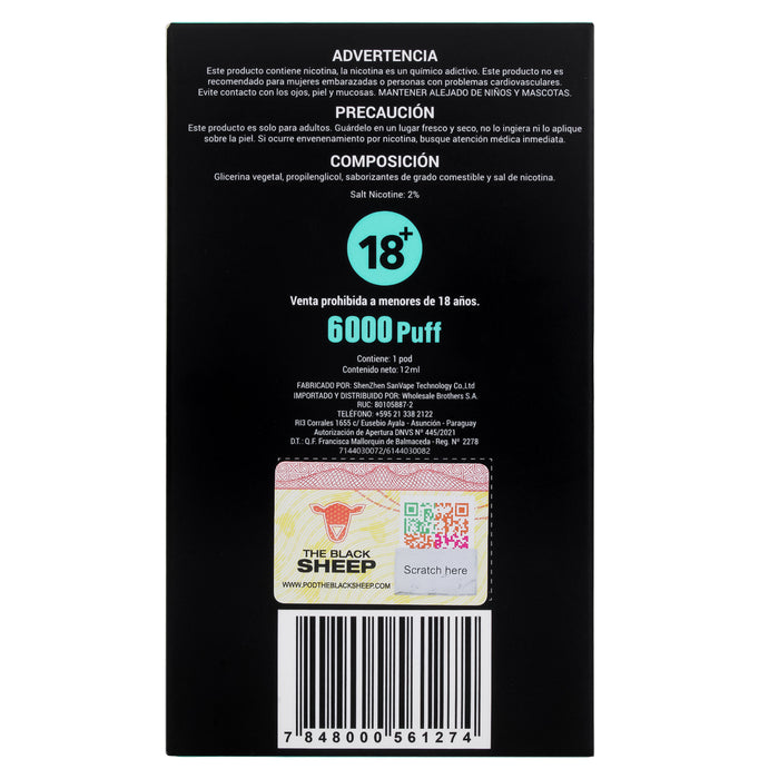 Black Sheep Vape 6K Mint Ice 6000 Puffs