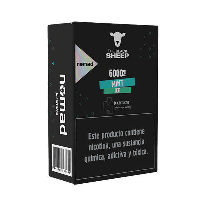 Cartucho The Black Sheep Nomad Mint Ice 6000 Puffs