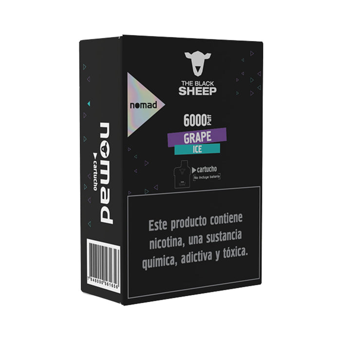 Cartucho The Black Sheep Nomad Grape Ice 6000 Puffs