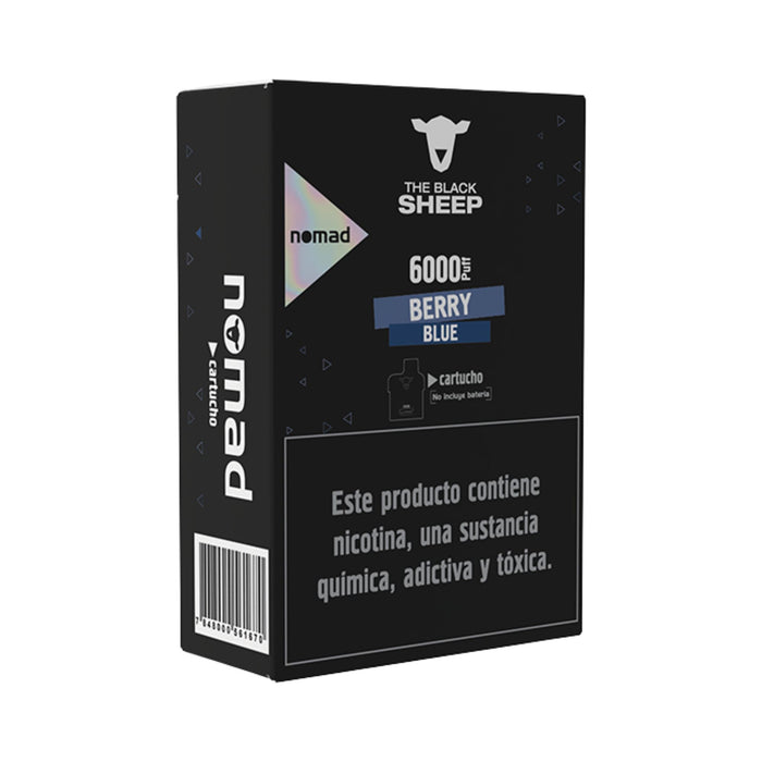 Cartucho The Black Sheep Nomad Berry Blue 6000 Puffs