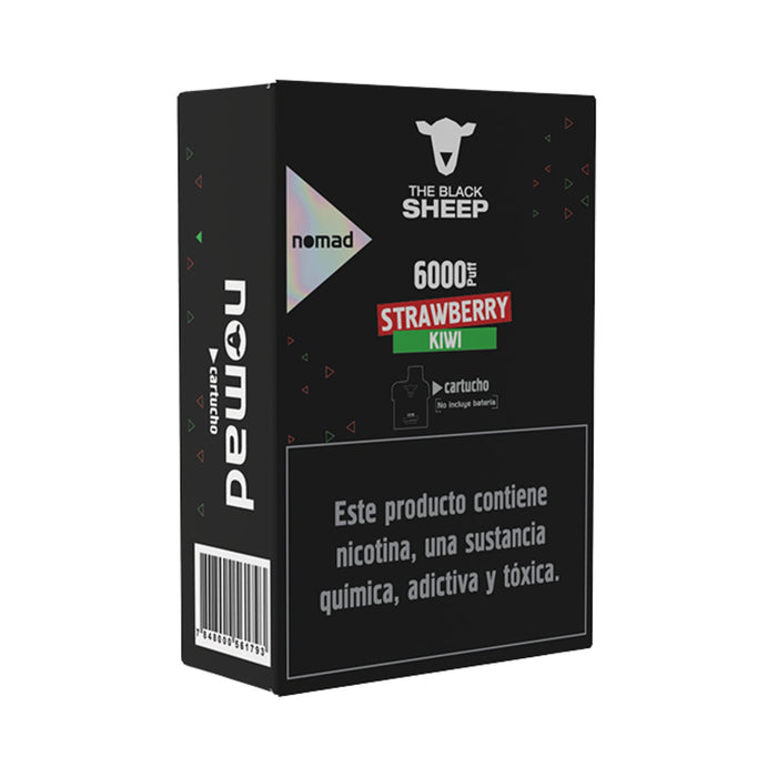 Cartucho The Black Sheep Nomad Strawberry Kiwi 6000 Puffs