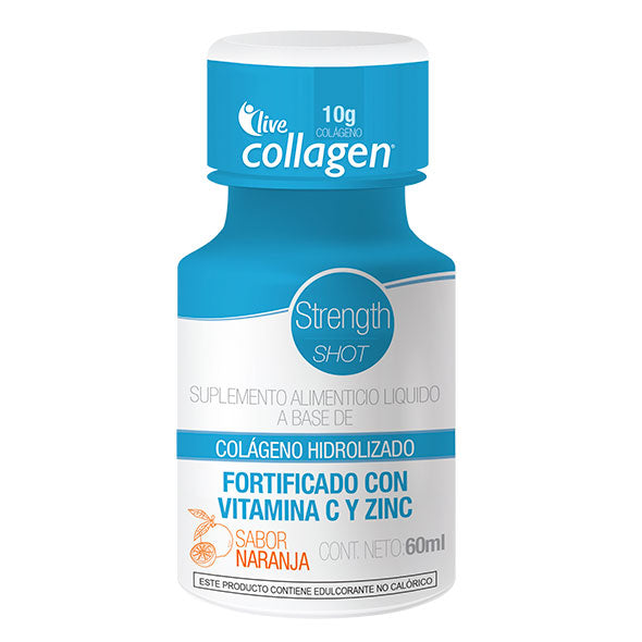 Live Collagen Strength Shot Naranja Colágeno X 60Ml