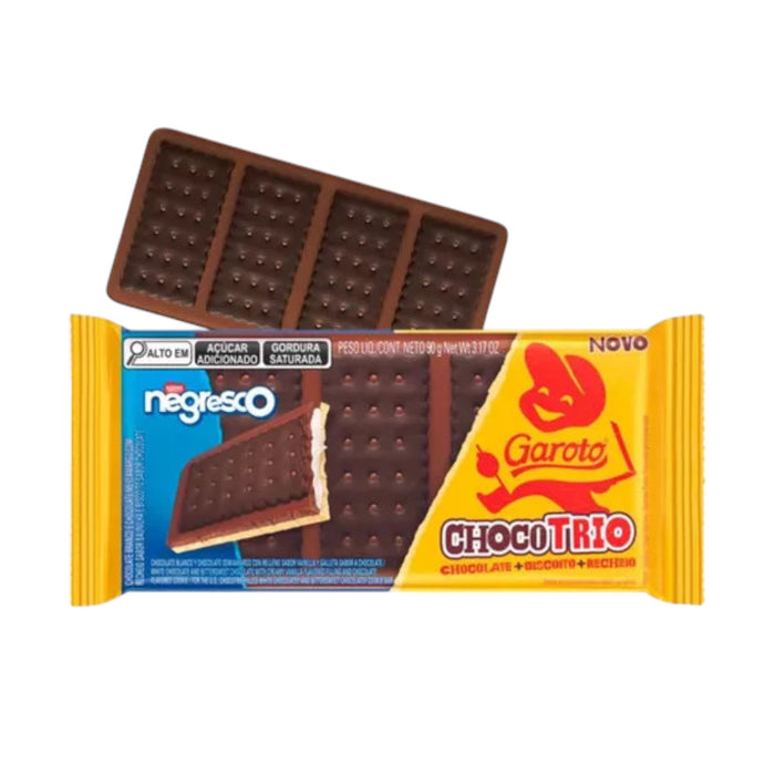 Chocolate Garoto Tableta Chocotrio Negresco X 90G