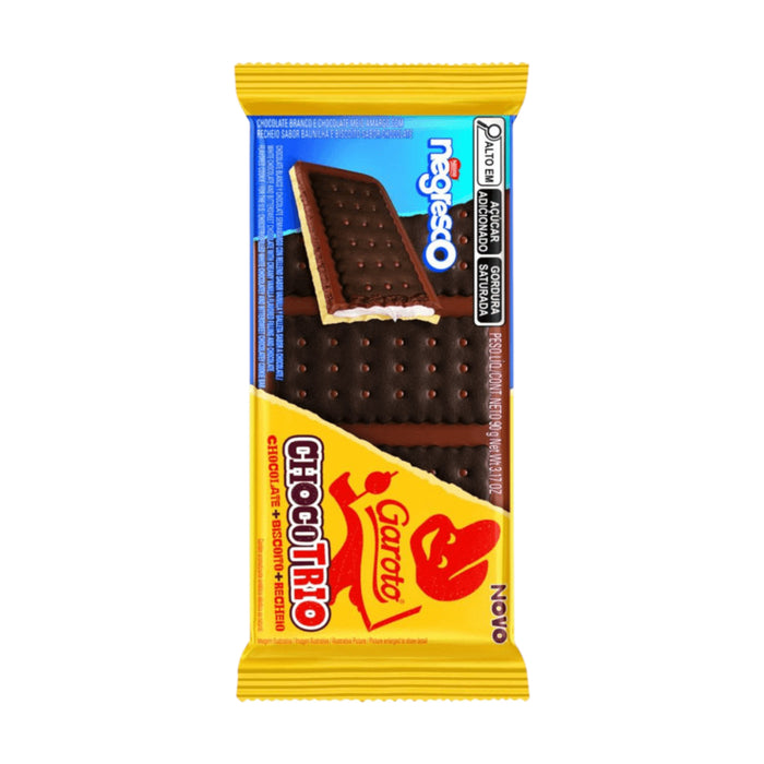 Chocolate Garoto Tableta Chocotrio Negresco X 90G