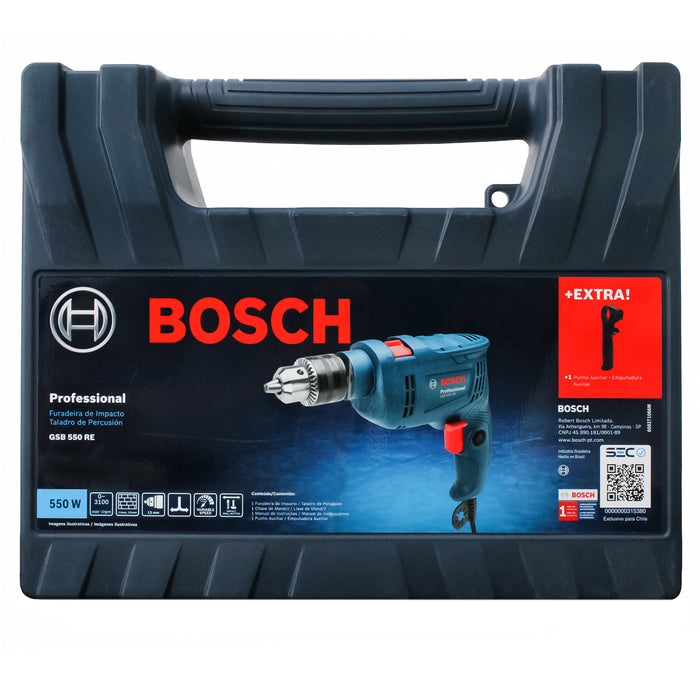 Taladro De Percusión Bosch Gsb 550 Re Con Maletín