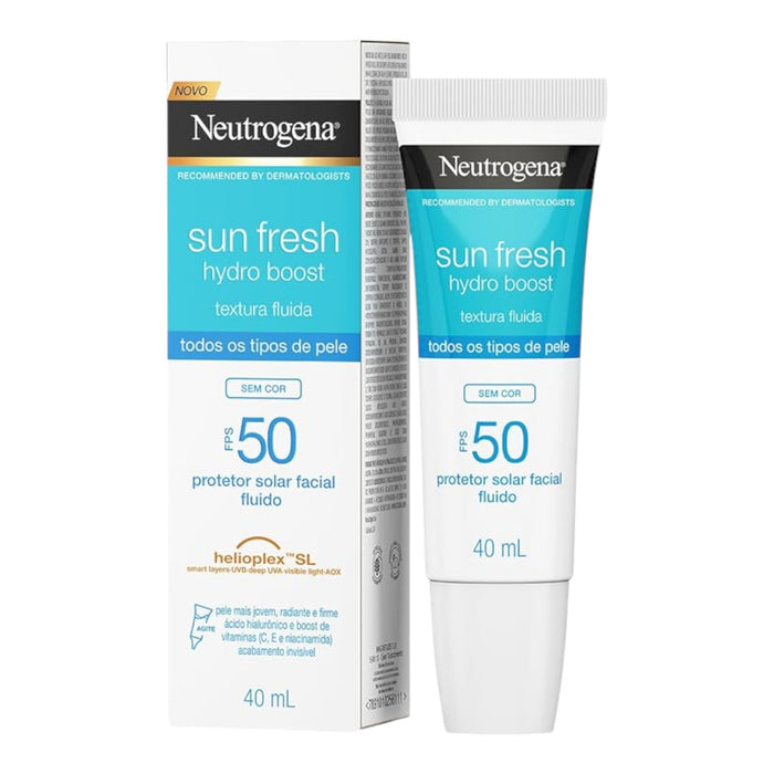 Protector Facial Neutrogena Sun Fresh Fps 50 Sin Color X 40Ml