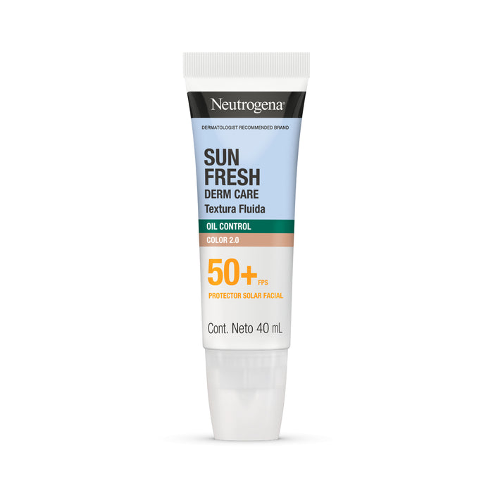 Protector Solar Facial Neutrogena Sun Fresh Derm Care Fps50+ Color 2.0 X 40Ml
