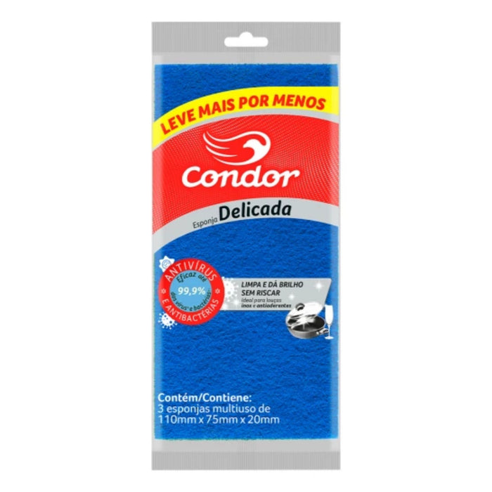 Esponjas Condor Limpieza Delicada X 3 Unidades