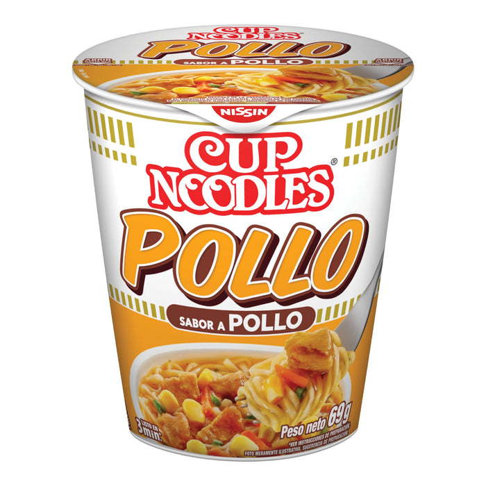 Sopa Instantanea Nissin Cup Noodle Sabor Pollo Vaso X 69G