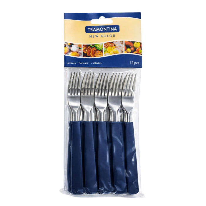 Juego Tenedores Mesa Tramontina New Kolor X 12 Piezas