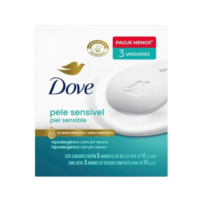 Paquete Jabón Dove Piel Sensible 90G X 3 Unidades