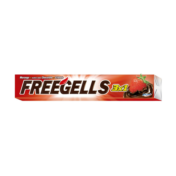 Pastilla Freegells Sabor Menta Frutilla Chocolate X 27.6G
