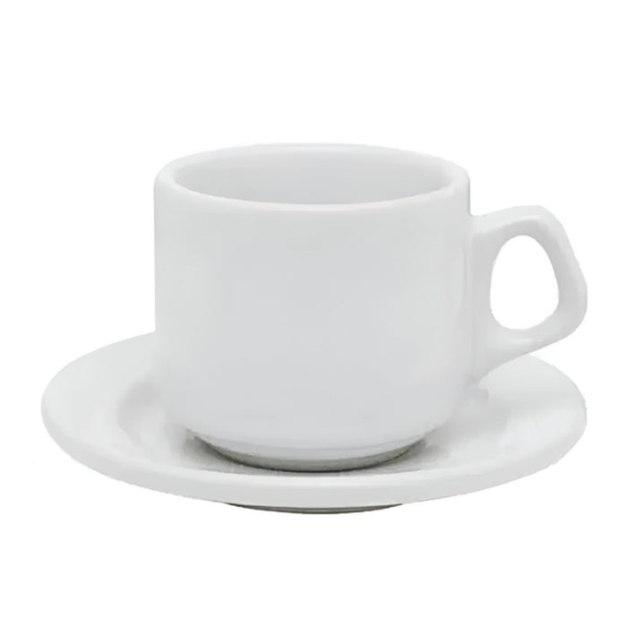 Taza De Café Biona Con Platillo - Blanco