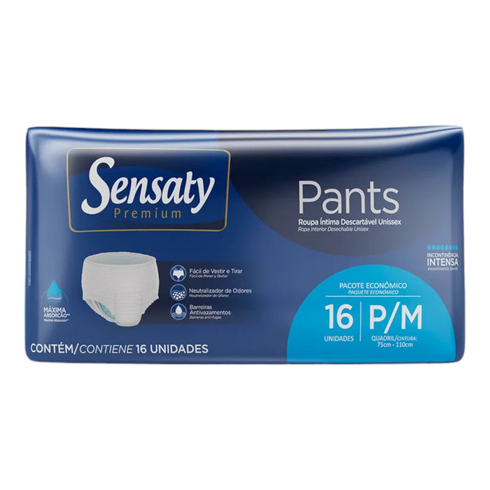 Pañal Para Adulto Sensaty Premium Pants Shorts P/M Unisex X 16 Unidades
