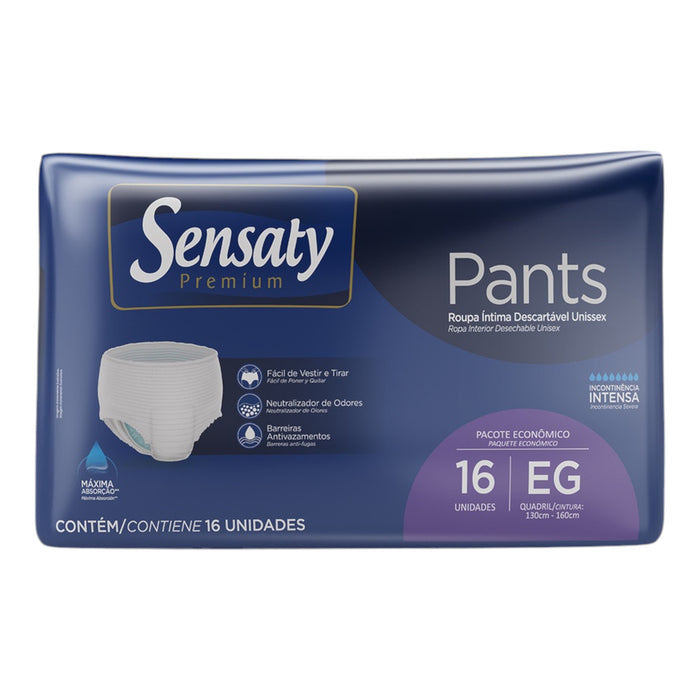 Pañal Para Adulto Sensaty Premium Pants Shorts G/Xg Unisex X 16 Unidades