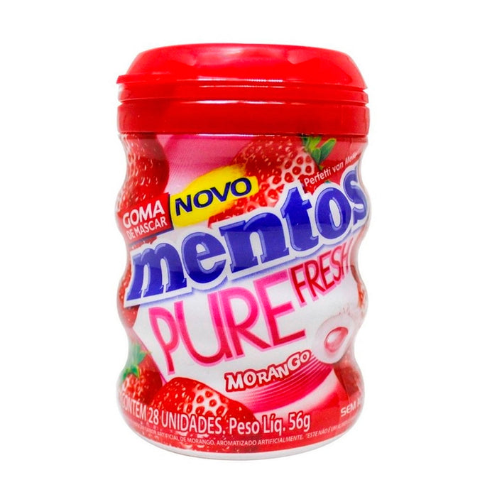 Mentos Pure Fresh Chicle Morango X 56G