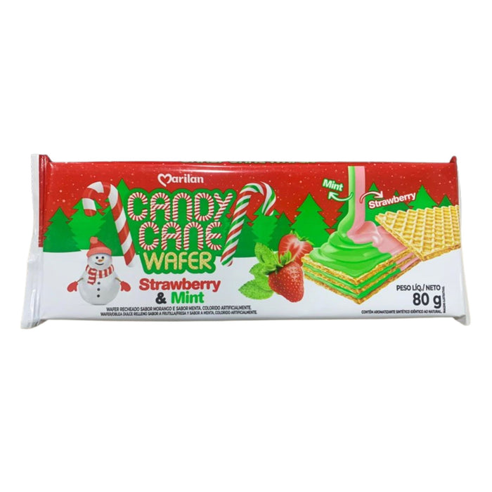 Wafer Marilan Candy Cane Strawberry Mint X 80G