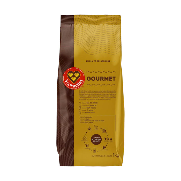 Café 3 Corazones Gourmet Granos Espresso X 1K
