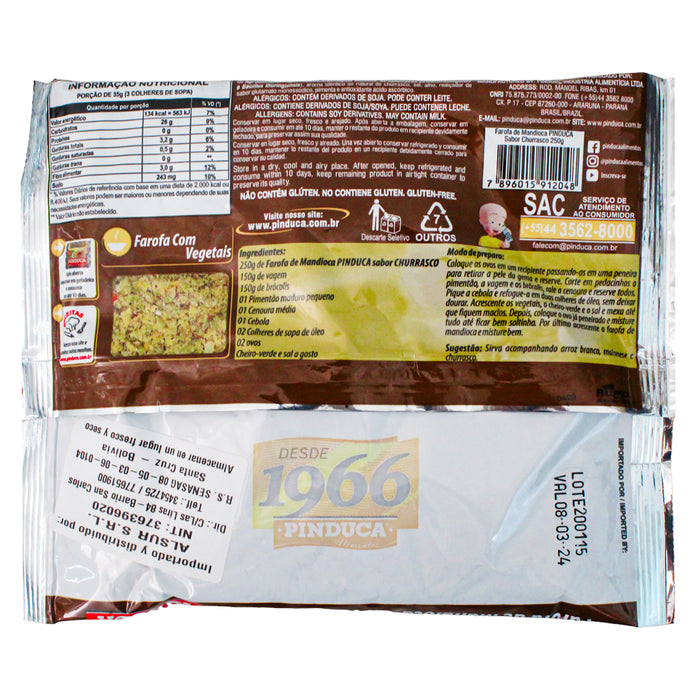 Pinduca Farofa De Mandioca Churrasco X 250G