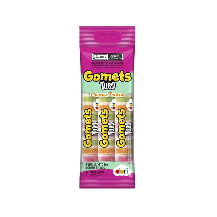 Gomitas Gomets Sabor Crema Frutas Tubo X 96G