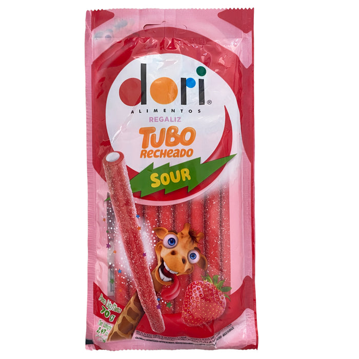 Dori Regaliz Gomitas Acidas Fresa Y Crema X 70G