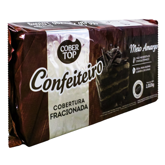 Cobertop Cobertura Confitada Chocolate Medio Amargo X 1Kg