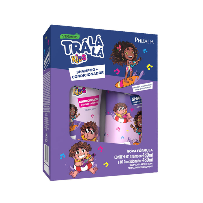 Kit Shampoo+Acondicionador Tralala Kids Rizos X 480Ml