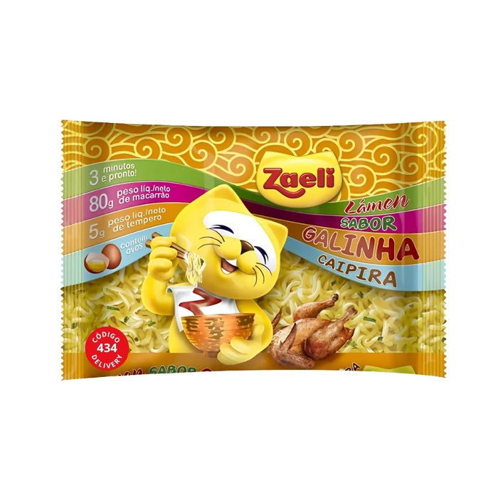 Fideos Instantáneos Zaeli Gallina Caipira X 85G