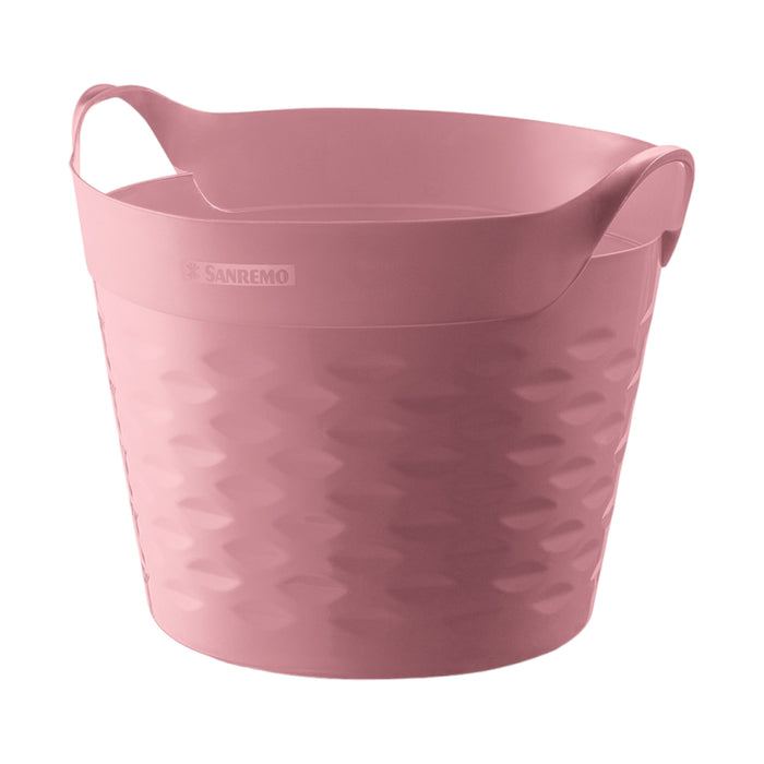 Canasto Sanremo Organizador Circular Rosa X 20L