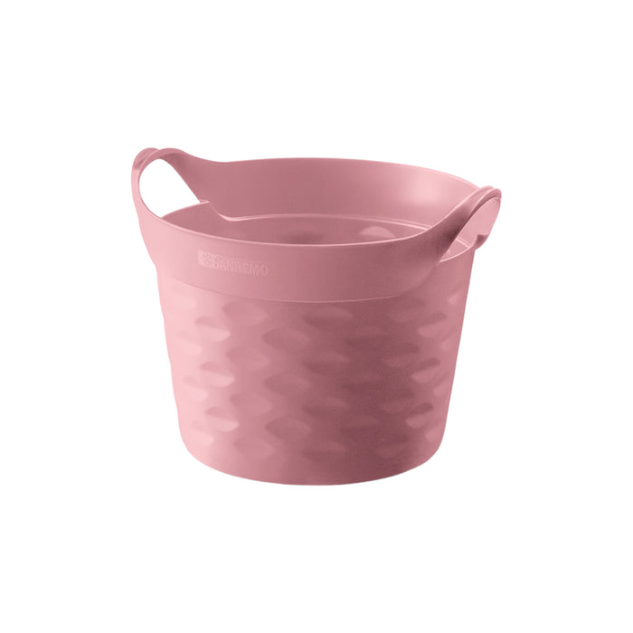 Canasto Sanremo Organizador Circular Rosa X 3L