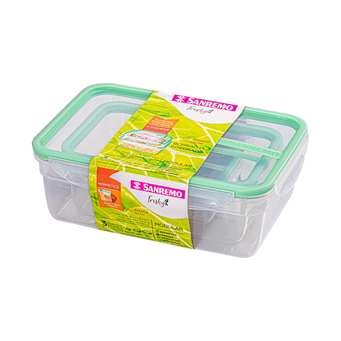 Sanremo Juego 3 Hermeticos Plast