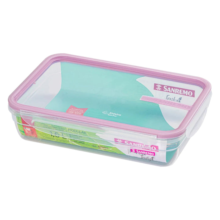 Pote Contenedor Sanremo Con Tapa Morado X 1.6L