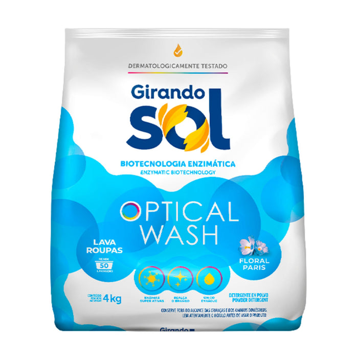 Detergente Girando Sol Floral Paris Polvo X 4Kg
