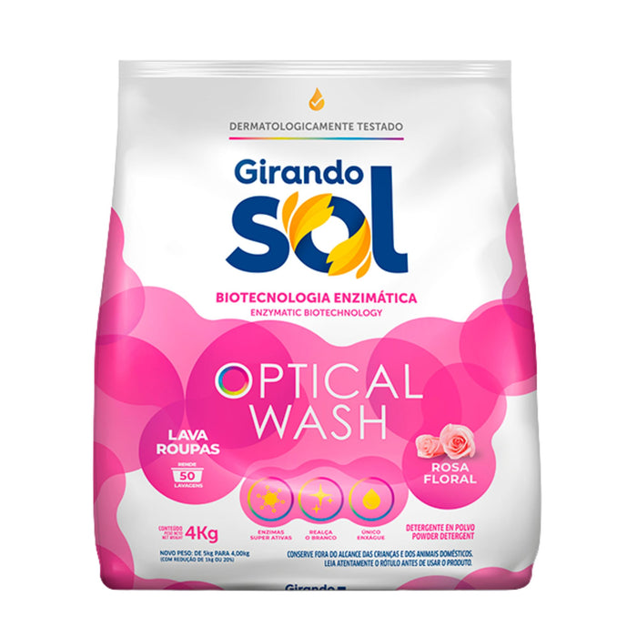 Detergente Girando Sol Rosa Floral Polvo X 4Kg
