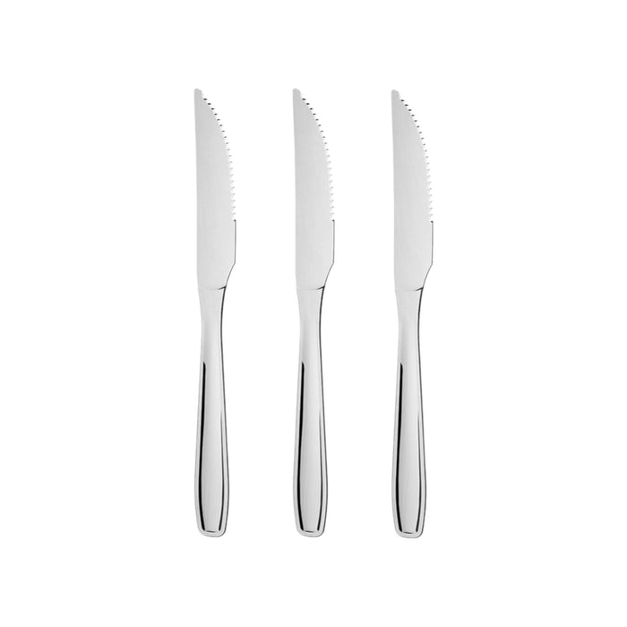 Cuchillo De Mesa Brinox Milano Acero Inoxidable Set X 3 Piezas