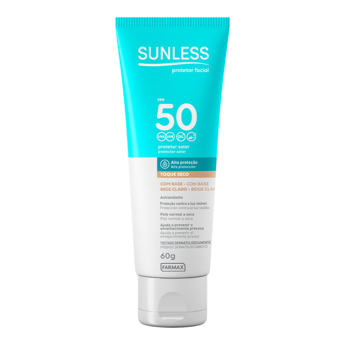 Farmax Sunless Prot Facial Fps50 X 60Gr Beige Claro