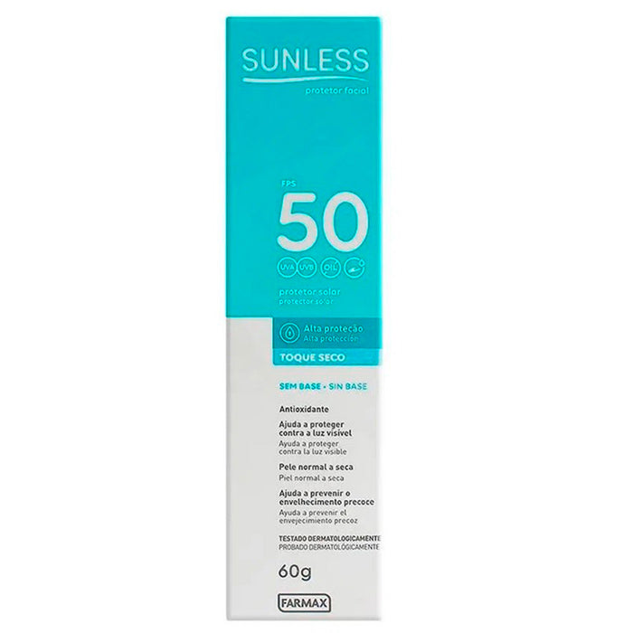 Farmax Sunless Proteccion Solar Fps50 Facial Seco X 60G