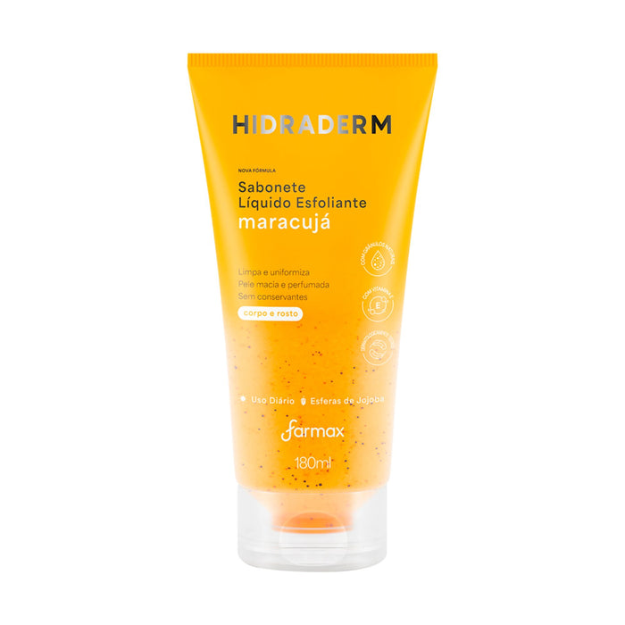 Jabón Liquido Exfoliante Farmax Hidraderm Maracuyá X 180Ml