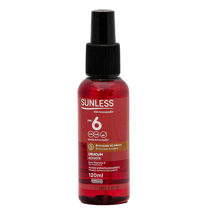 Aceite Bronceador Farmax Sunless Fps6 Urucu X 120Ml