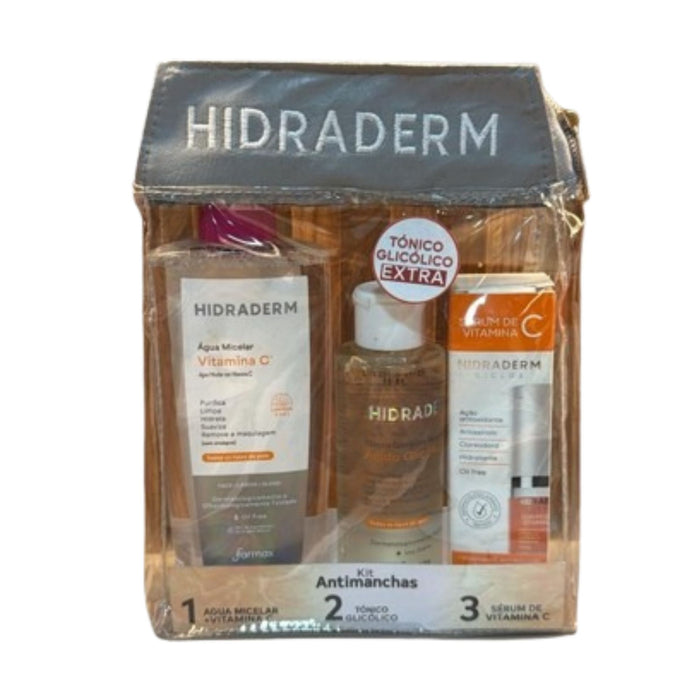 Pack Antimanchas Hidraderm Agua Micelar + Tonico + Sérum Vitamina C