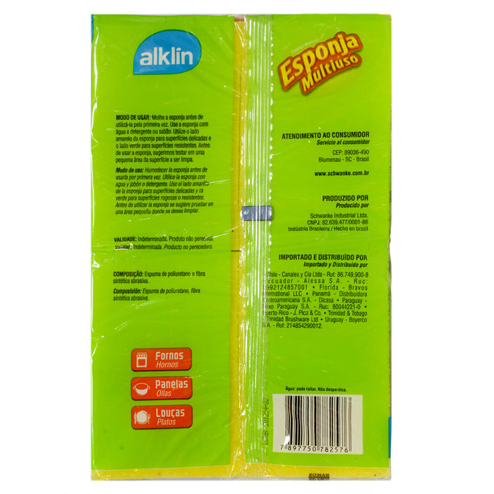 Alklin Esponja Multiuso X 4 Unidades