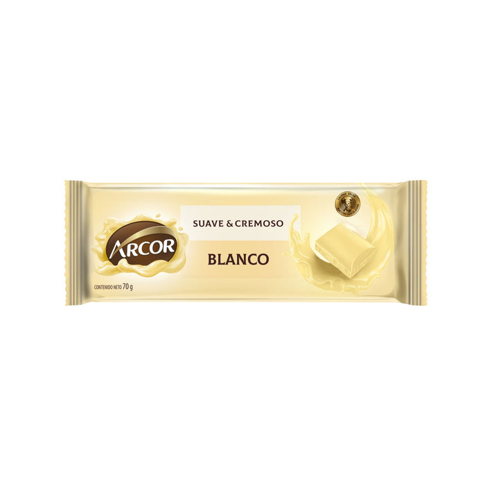 Tableta De Chocolate Arcor Blanco X 70G