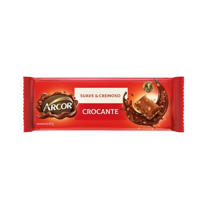 Tableta De Chocolate Arcor Crocante X 65G