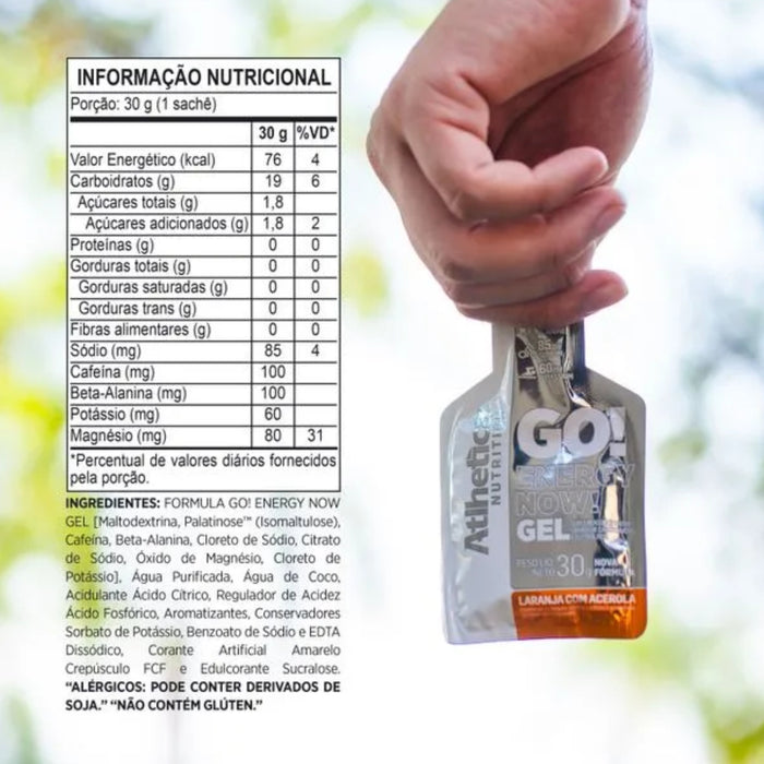 Suplemento Athletica Go Energy Gel Naranja Acerola X 30G