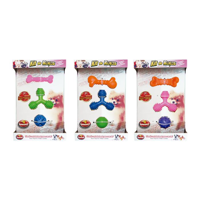 Set Juguete Para Perro Furacaopet Raza Mediana X 3 Unidades
